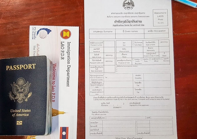 老挝签证申请表