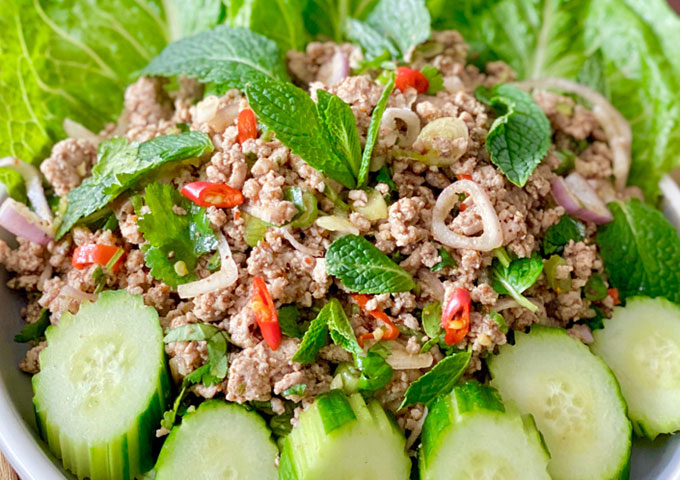 老挝肉沫沙拉