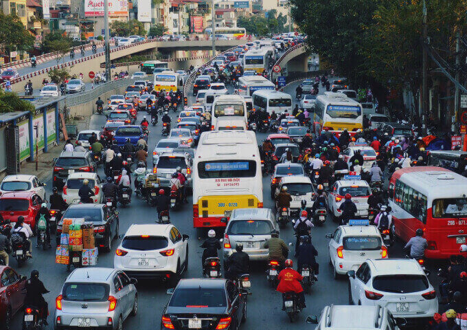 越南繁忙的道路